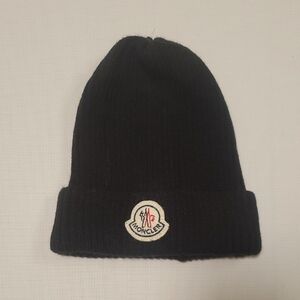 Moncler Classic Black Knit Berretto Woven Hat